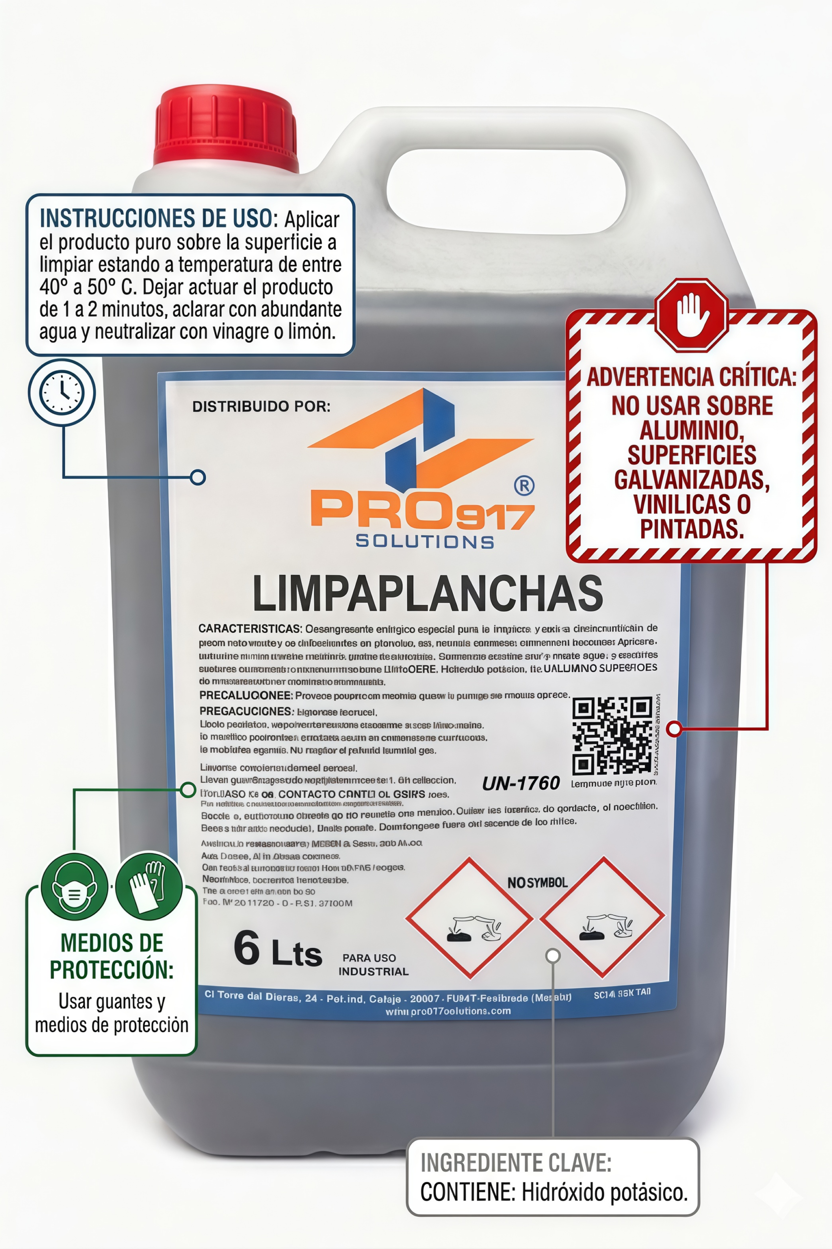 Desengrasante limpia planchas 5L - Imagen 3